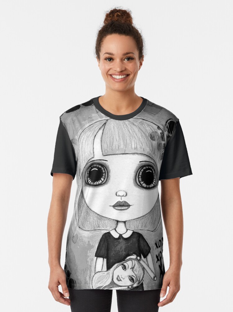 Alternate view of Number One Fan (Black & White Version) Graphic T-Shirt