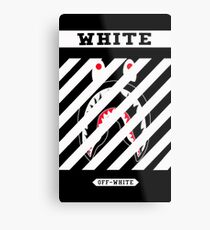 Off White x White Shark Metal Print