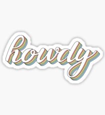 Retro Howdy Sticker