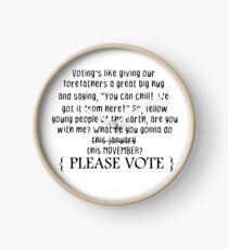 Vote, dude! Clock