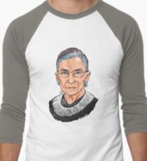 Camiseta ¾ bicolor para hombre Jueza del Tribunal Supremo Ruth Bader Ginsburg