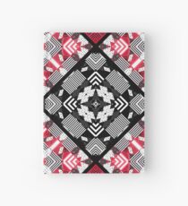 Red black patchwork Hardcover Journal