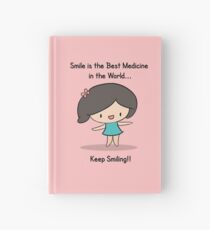 Adorable Cute girl || Keep Smiling || Pretty Cute Sweet Hardcover Journal