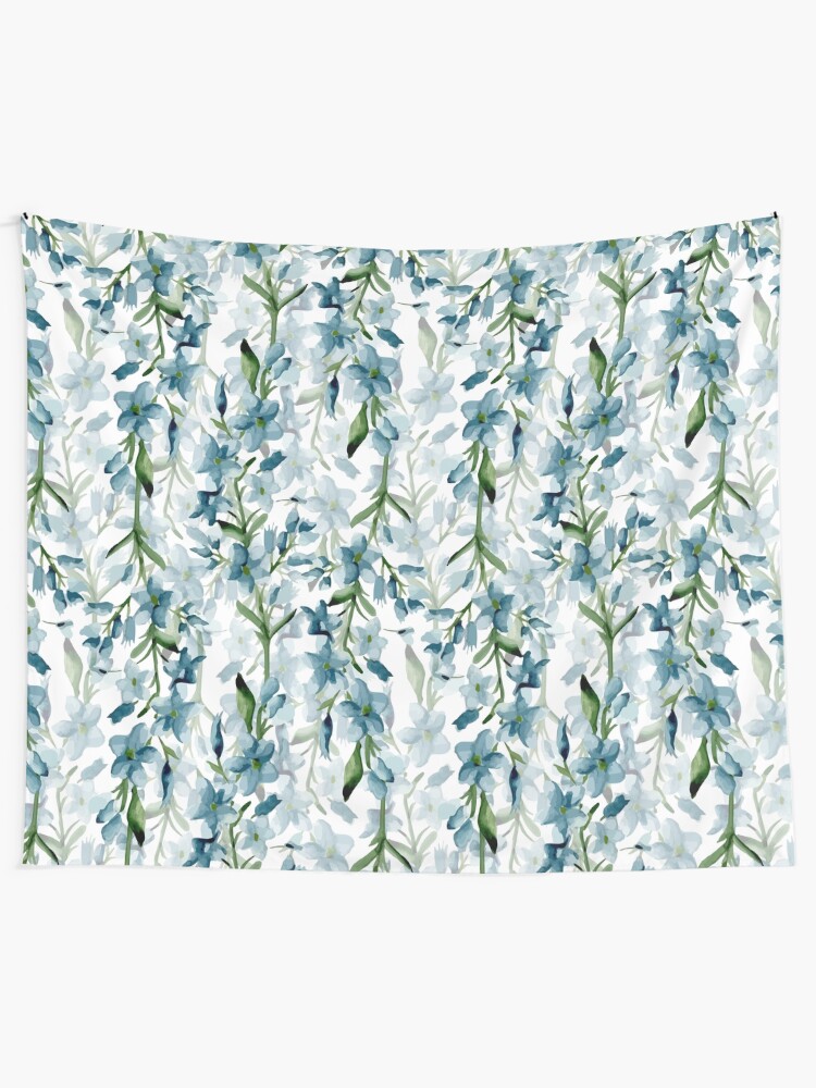 Alternate view of Blue branches Wall Tapestry