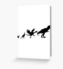 evolution t-rex Greeting Card