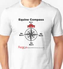 Fergus the Horse: Equine Compass (black) Unisex T-Shirt