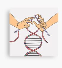 Knitting Together Life (DNA) Canvas Print