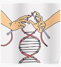Leben zusammen stricken (DNA) Poster