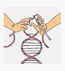 Knitting Together Life (DNA) Photographic Print