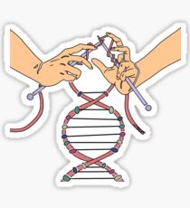 Knitting Together Life (DNA) Sticker