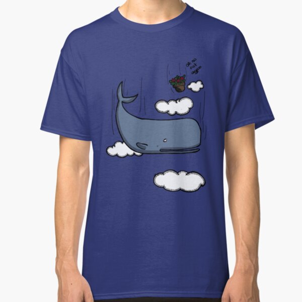 Sperm whale and petunias Classic T-Shirt