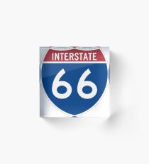 Interstate 66 Acrylic Block