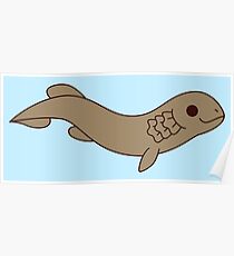 kawaii frilled shark Poster