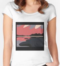 lake picture 4 Women's Fitted Scoop T-Shirt