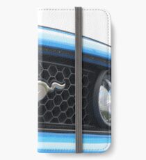 Blue Mustang Grill Emblem iPhone Wallet/Case/Skin
