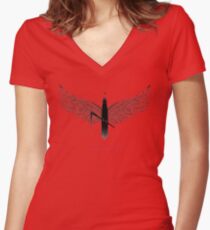 stay away Women's Fitted V-Neck T-Shirt