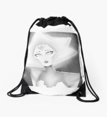 White Diamond Drawstring Bag