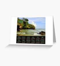 Caribbean beach 2019 calendar Greeting Card