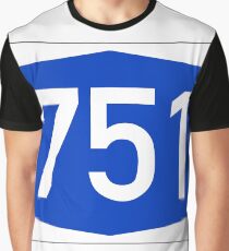 Bundesautobahn A 751 | German Autobahn Federal Highway Sign Graphic T-Shirt