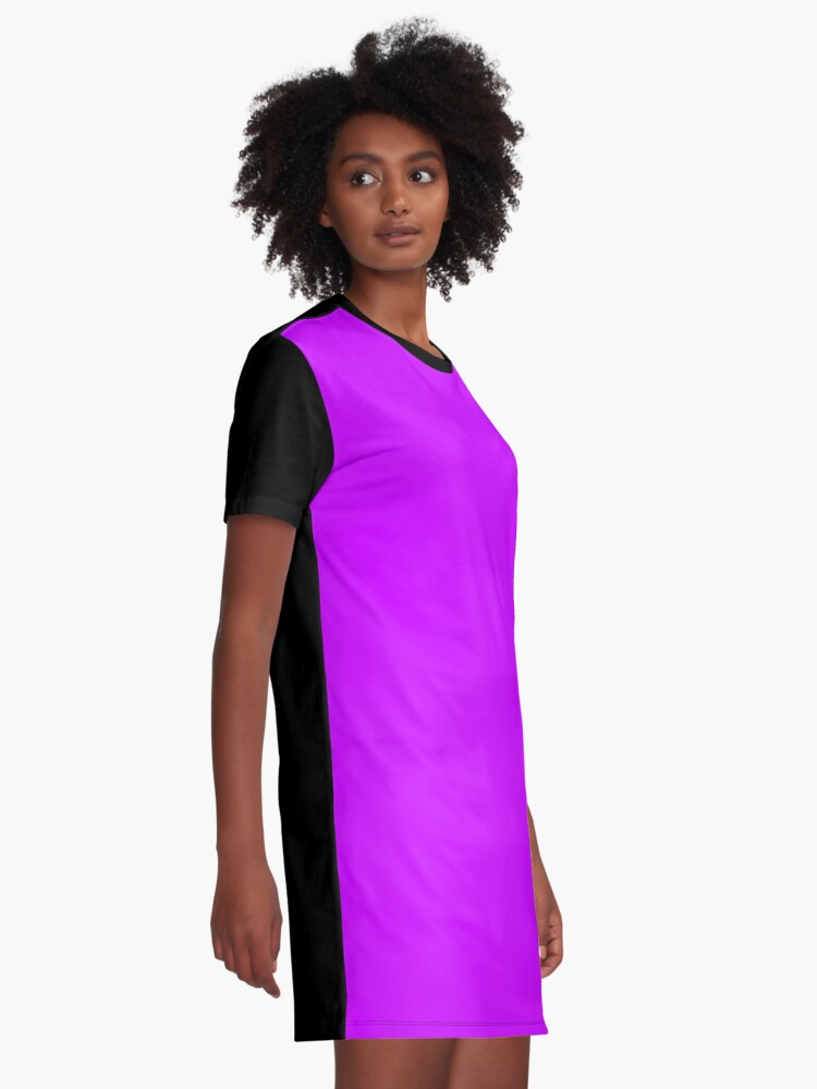 Alternate view of Neon Purple Graphic T-Shirt Dress