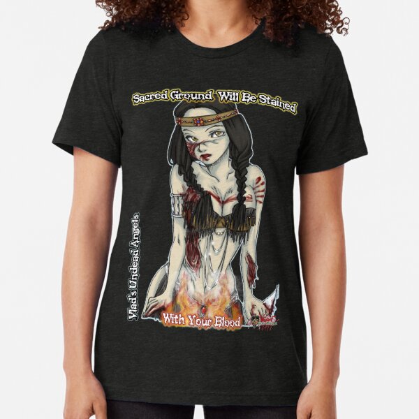 Undead Angels: Zombie Thanksgiving Native American Tri-blend T-Shirt