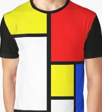 Farbblock-Pop-Art Grafik T-Shirt
