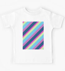 Summer fun Blue pink lime Colorful lines Kids Tee