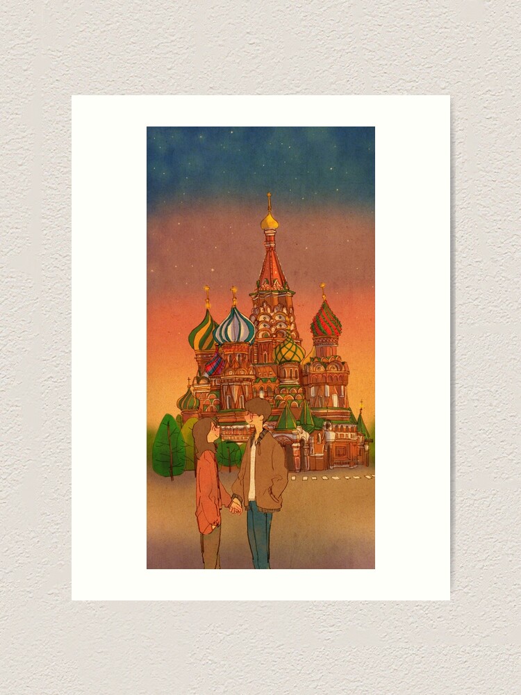 Alternate view of St. Basil’s Cathedral, Red Square, Moscow, Russia Art Print