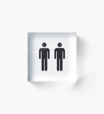 2 men T-shirt Acrylic Block