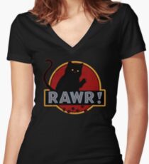 Rawr! Women's Fitted V-Neck T-Shirt