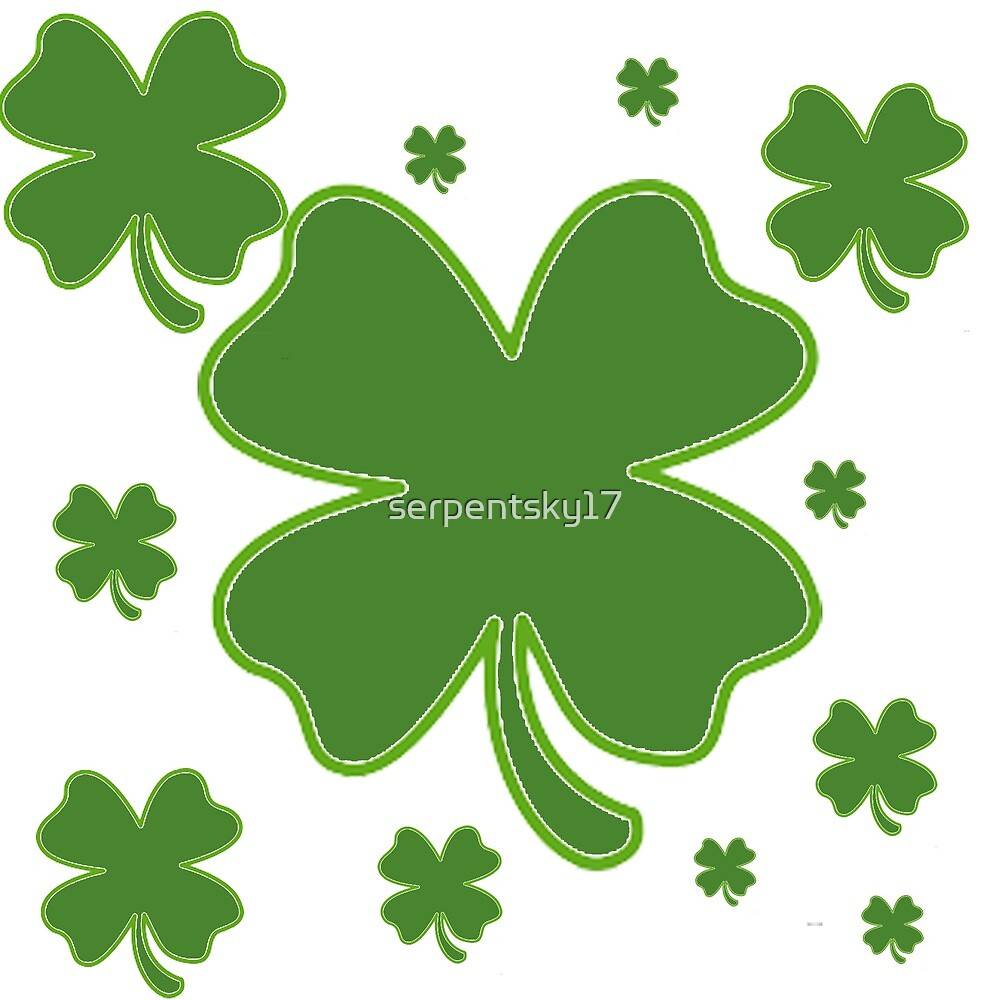 good luck shamrock print by serpentsky17 redbubble