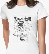 Minimalist Princess Mononoke Women's Fitted T-Shirt