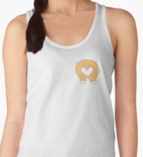 Cute Kawaii Cartoon Heart Tail Wiggling Corgi Butt Women's Tank Top