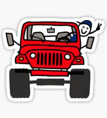 Jeep Wave Red - Boy Sticker