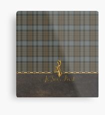 TARTAN LEATHER JE SUIS PREST Metal Print