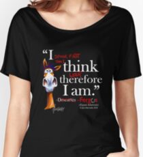 Fergus the Horse: Descartes (white) Women's Relaxed Fit T-Shirt