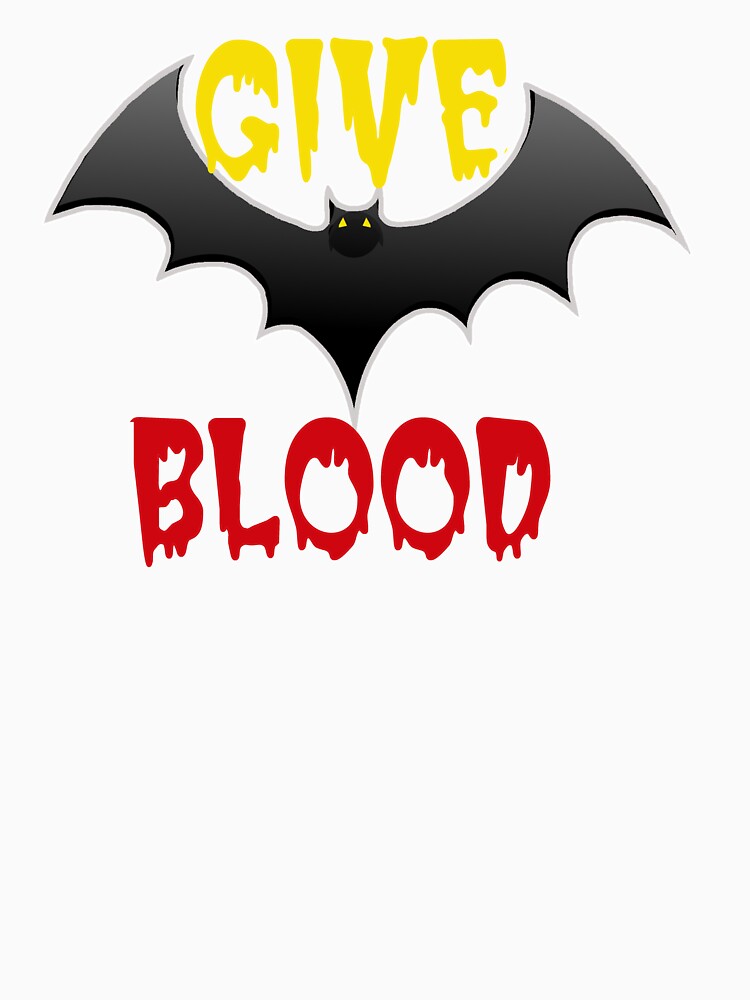 Give Blood Halloween Vampire Bat by Rightbrainwoman