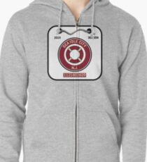 Sea Isle City New Jersey Beach Badge Zipped Hoodie