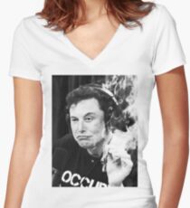MUSKSMONK II Women's Fitted V-Neck T-Shirt