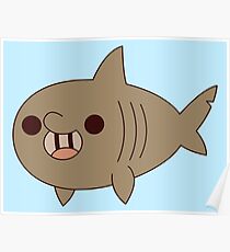 kawaii basking shark Poster