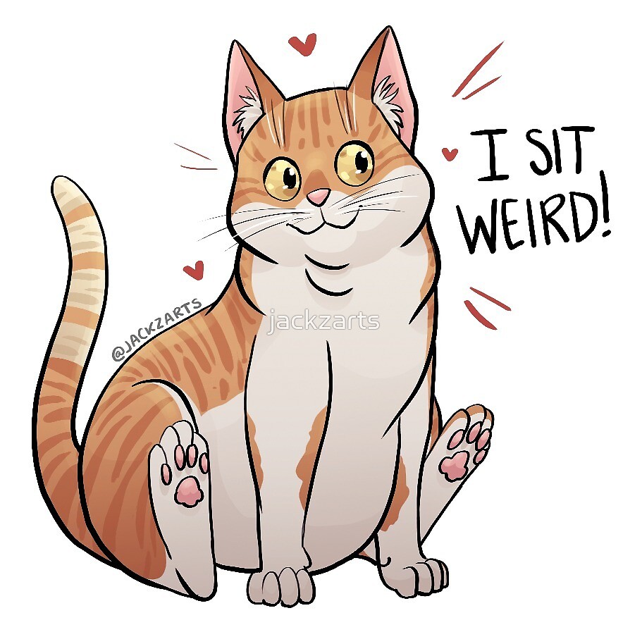 "I SIT WEIRD" by jackzarts Redbubble
