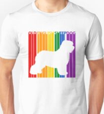 Camiseta ajustada Funny Cute Rainbow Old English Sheepdog Dog
