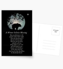 Native American Winter Solstice Blessings With Bear Postcards