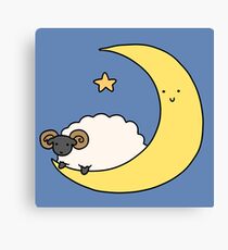 Crescent Moon Ram Canvas Print