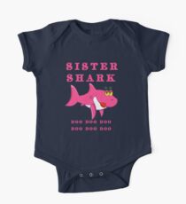 Sister Shark doo doo doo Baby Shark Family One Piece - Short Sleeve
