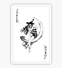 Joker moon Playing Card Sticker