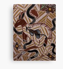 ganhur (red kangaroo) by Australian Aboriginal artist S Hooper Canvas Print