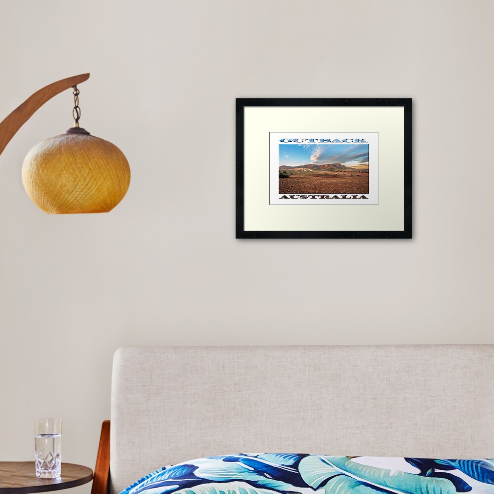Rawnsley Bluff II (poster on white) Framed Art Print