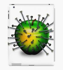 A green apple with nails. 3d illustration. iPad Case/Skin