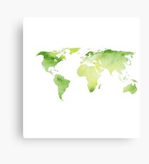 Watercolor World Canvas Print